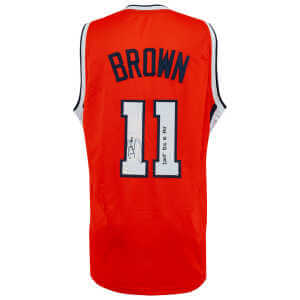 Dee Brown Signed Orange Custom Basketball Jersey w/2005 Big 10 POY
