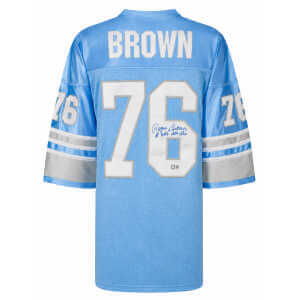 Roger Brown Signed Blue Custom Football Jersey w/8 Yrs All Pro