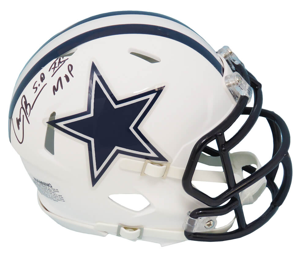 Larry Brown Autographed Dallas Cowboys Mini Helmet W/ SB MVP