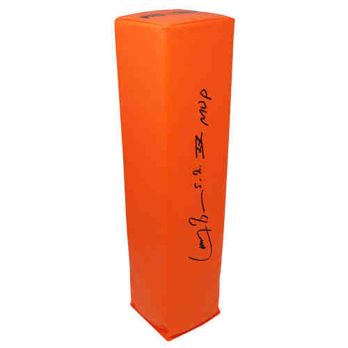 Larry Brown Signed Orange Endzone Pylon w/SB XXX MVP