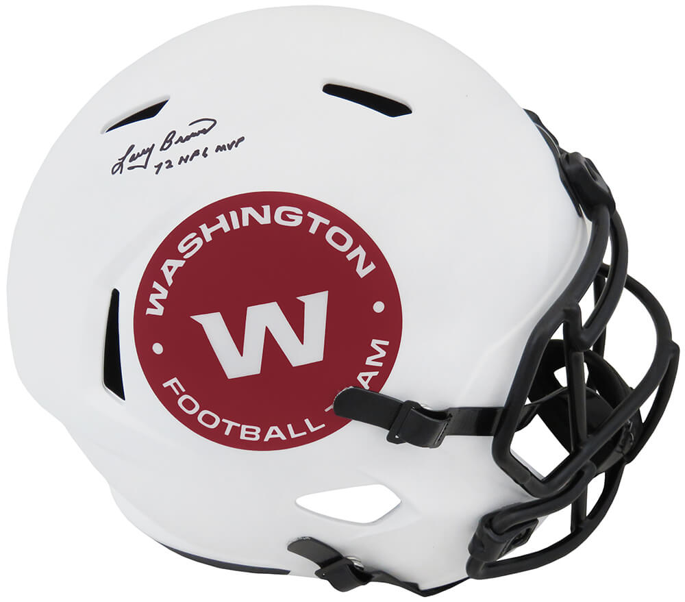 Larry Brown Signed Washington Eclipse Black Matte Riddell Speed