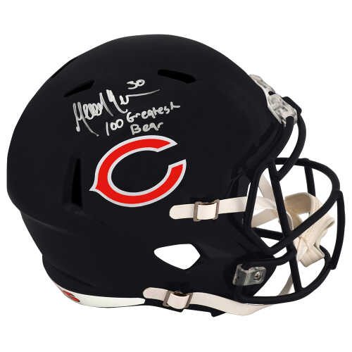 Mike Brown Signed Chicago Bears Riddell Full Size Speed Replica Helmet w/100 Greatest Bear