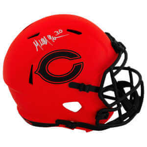 Mike Brown Signed Chicago Bears RAVE Riddell Full Size Speed Replica Helmet