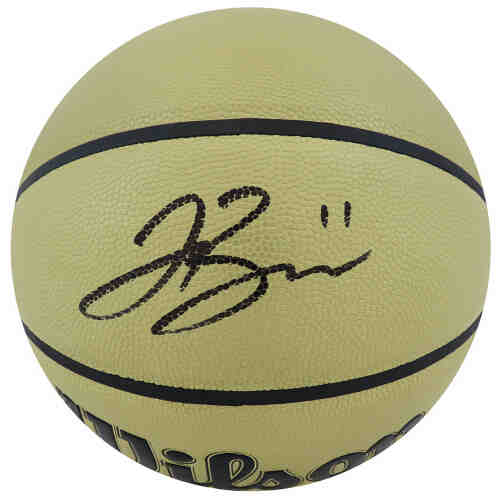 Jalen Brunson Signed Wilson Gold NBA Basketball