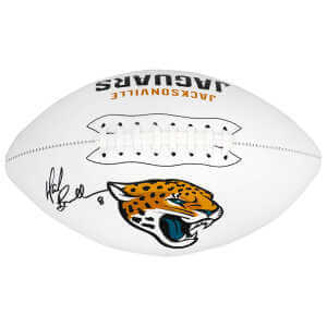 Mark Brunell Signed Jacksonville Jaguars Logo Franklin White Football