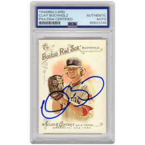 Clay Buchholz Signed Red Sox Baseball Trading Card (Various) – (PSA Encapsulated)
