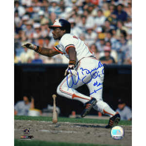 Al Bumbry Signed Baltimore Orioles White Jersey Running 8x10 Photo
