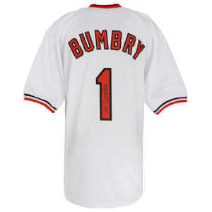 Al Bumbry Signed White Throwback Custom Baseball Jersey w/1973 AL ROY