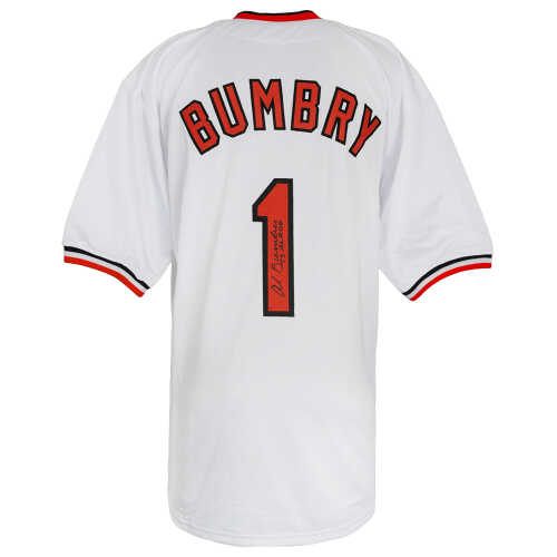 Al Bumbry Signed White Throwback Custom Baseball Jersey w/1973 AL ROY
