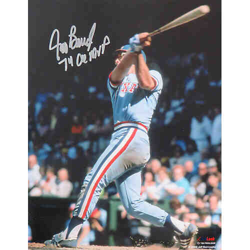 Jeff Burroughs Signed Texas Rangers Action 8x10 Photo w/74 AL MVP