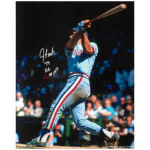 Jeff Burroughs Signed Texas Rangers Swinging Action 16×20 Photo w/74 AL MVP