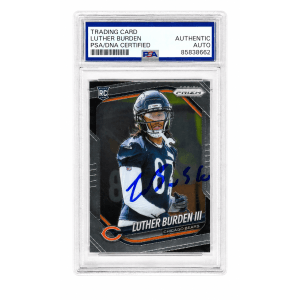 Luther Burden III Signed Chicago Bears 2025 Panini Prizm Rookie Football Card #331 - (PSA Encapsulated)