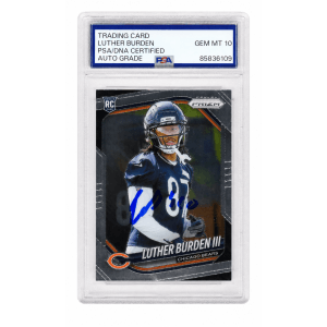Luther Burden III Signed Chicago Bears 2025 Panini Prizm Rookie Football Card #331 - (PSA Encapsulated - Auto Grade 10)