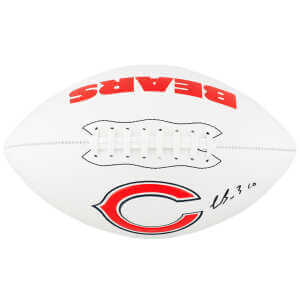 Luther Burden III Signed Chicago Bears Franklin White Logo Football