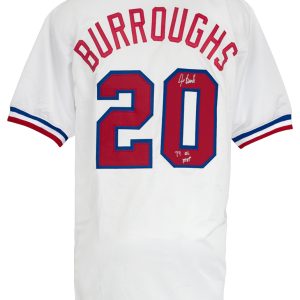 Jeff Burroughs Signed White Throwback Custom Baseball Jersey w/74 AL MVP
