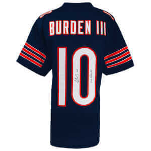 Luther Burden III Signed Navy Custom Football Jersey w/Good, Better, Best