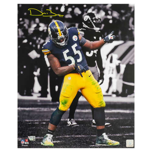 Devin Bush Signed Pittsburgh Steelers Spotlight Celebration 16x20 Photo - (Fanatics)