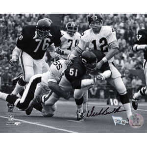 Dick Butkus Signed Chicago Bears Fumble Recovery vs Steelers 8x10 Photo - (Fanatics)
