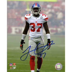 James Butler Signed New York Giants White Jersey Action 8x10 Photo