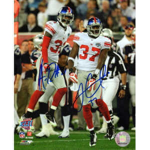 James Butler & Aaron Ross Dual Signed New York Giants Super Bowl XLII 8x10 Photo