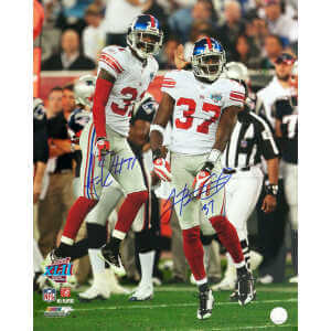 Aaron Ross & James Butler Signed New York Giants Super Bowl XLII Action 16x20 Photo