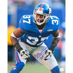 James Butler Signed New York Giants Blue Jersey 16x20 Photo