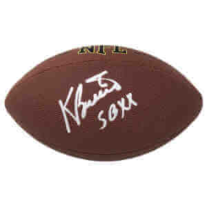 Kevin Butler Signed Wilson Super Grip Full Size NFL Football w/SB XX