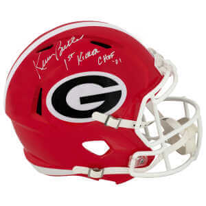 Kevin Butler Signed Georgia Bulldogs Riddell Full Size Speed Replica Helmet w/1st Kicker CHOF&rsquo;01