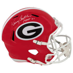 Kevin Butler Signed Georgia Bulldogs Riddell Full Size Speed Replica Helmet w/CHOF&rsquo;01