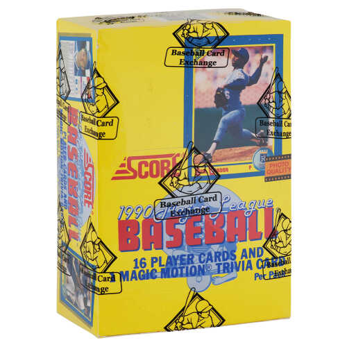 1990 Score Baseball Unopened Wax Box BBCE Wrapped From A Facotory Sealed Case - 36 Packs