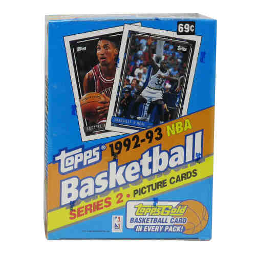 1992-93 Topps Series 2 Basketball Factory Sealed Wax Box - 36 Packs (1 Gold Per Pack)