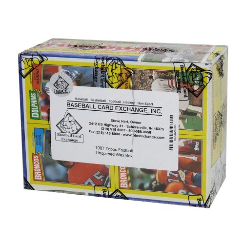 1987 Topps Football Unopened Wax Box BBCE Sealed Wrapped - 36 Packs - Image 2