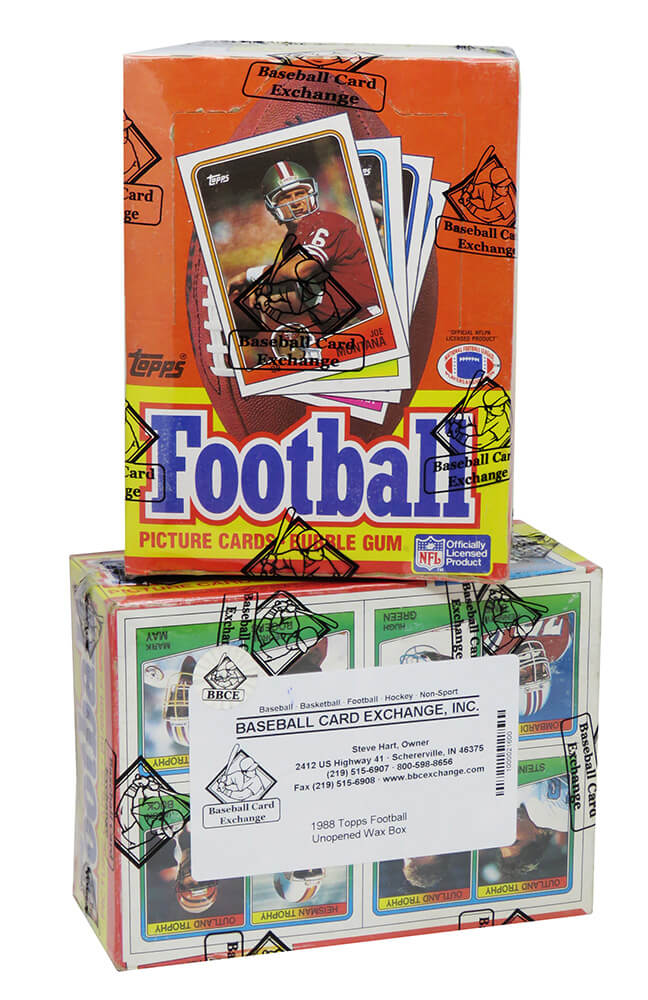 1988 Topps Football Unopened Wax Box BBCE Sealed Wrapped - 36 Packs - Image 2
