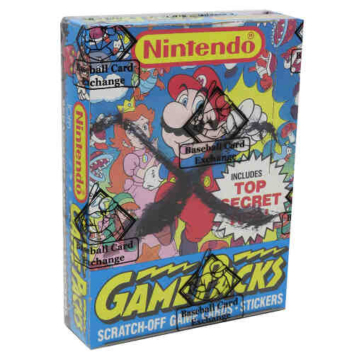 1989 Nintendo Topps Unopened Game Packs Wax Box - BBCE Sealed Wrapped - 48 Packs