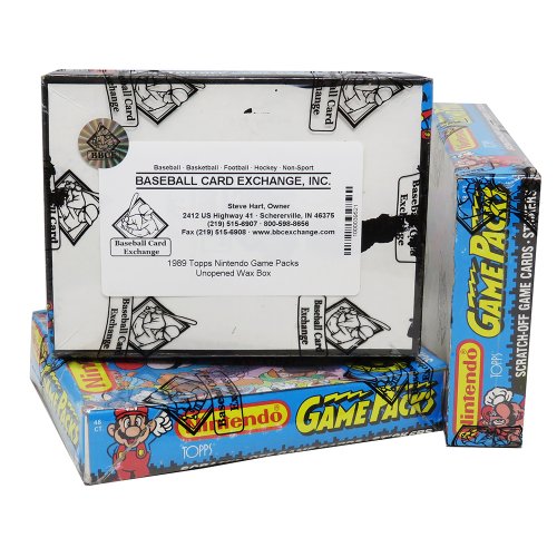 1989 Nintendo Topps Unopened Game Packs Wax Box - BBCE Sealed Wrapped - 48 Packs - Image 2