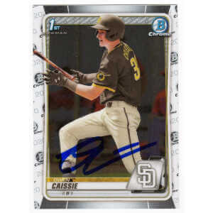 Owen Caissie Signed Chicago Cubs 2020 Bowman Draft Chrome Baseball Trading Card #BD-49