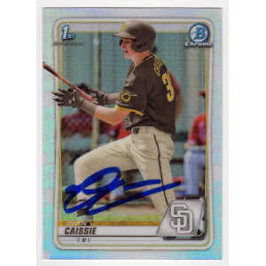 Owen Caissie Signed Chicago Cubs 2020 Bowman Draft Refractor Chrome Baseball Trading Card #BD-49