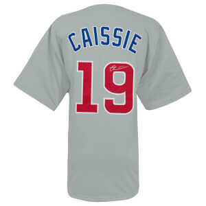 Owen Caissie Signed Grey Custom Baseball Jersey