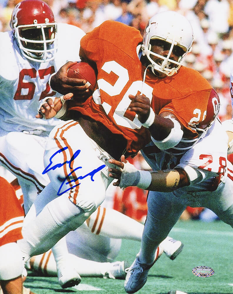 Earl Campbell Signed Houston Oilers 8x10 Photo - SCHWARTZ