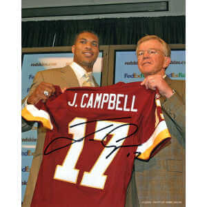 Jason Campbell Signed Washington Football Team Draft Day Holding Jersey 8x10 Photo