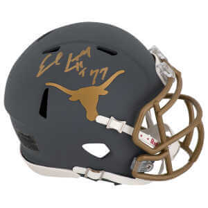 Earl Campbell Signed Texas Longhorns SLATE Riddell Speed Mini Helmet w/HT'77