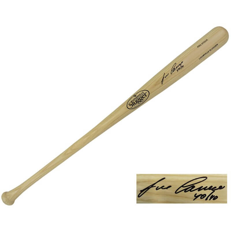 Jose Canseco Signed Louisville Slugger Pro Stock Blonde Baseball Bat w ...