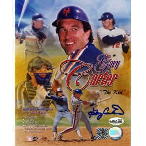 Gary Carter Signed Hall of Fame Multi Image Collage 8x10 Photo - (JSA)