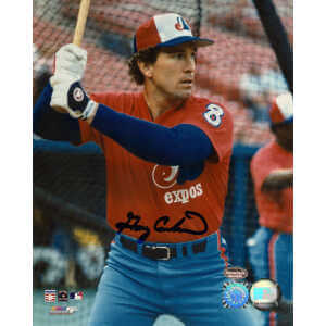 Gary Carter Signed Montreal Expos Batting Practice 8x10 Photo