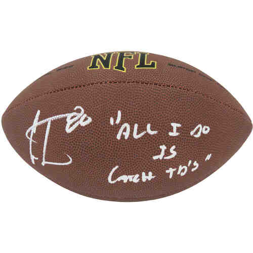 Cris Carter Signed Wilson Super Grip Full Size NFL Football w/All I Do Is Catch TD's