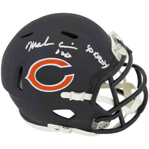 Mark Carrier Signed Chicago Bears Riddell Speed Mini Helmet w/90 DROY