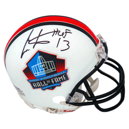 Cris Carter Signed Hall of Fame Logo (VSR4) Riddell Mini Helmet w/HOF'13