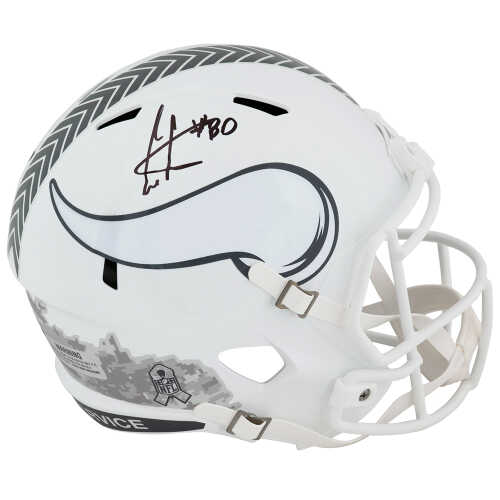 Cris Carter Signed Minnesota Vikings 2024 SALUTE White Riddell Full Size Speed Replica Helmet