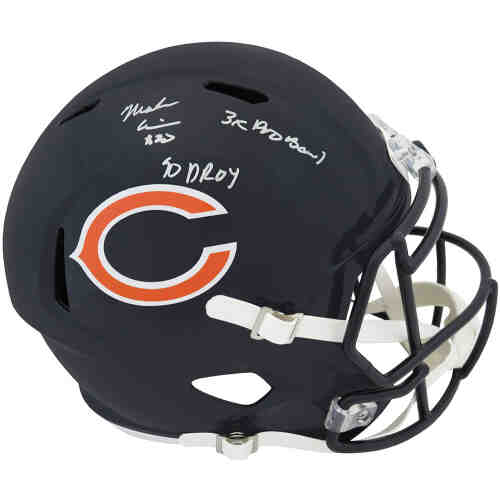 Mark Carrier Signed Chicago Bears Riddell Full Size Speed Replica Helmet w/90 DROY, 3x Pro Bowl