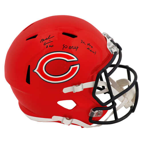 Mark Carrier Signed Chicago Bears FLASH Riddell Full Size Speed Replica Helmet w/90 DROY & 3x Pro Bowl